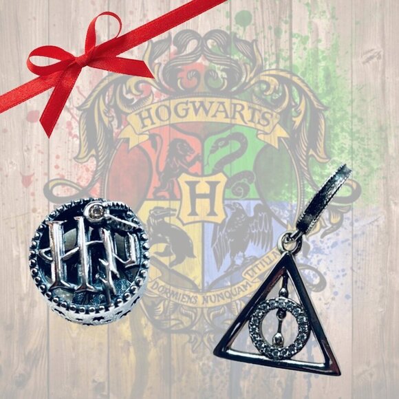 ✨ NWOT Deathly Hallows Charm & Harry Potter Symbol Charm ✨ - Picture 1 of 14